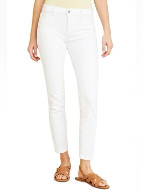 DL1961 Florence Instasculpt Cropped Jeans in White Womens 28